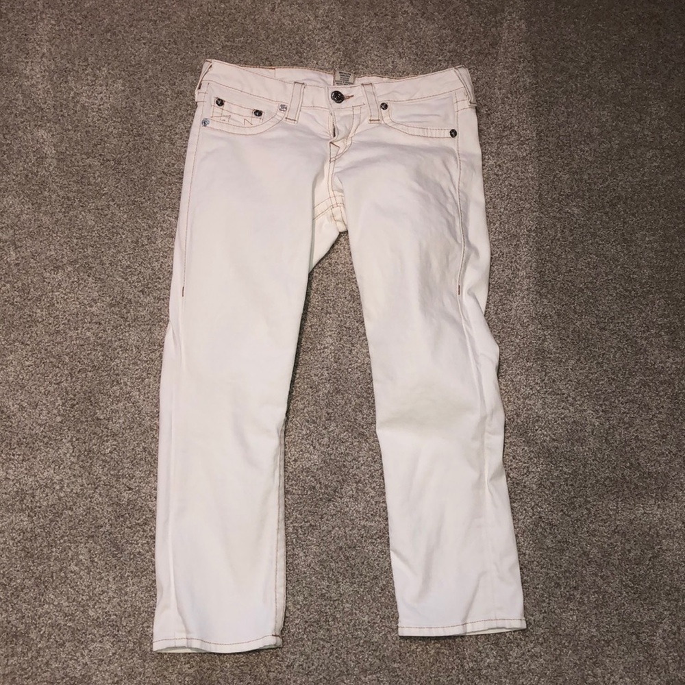 White true religion Capri jeans